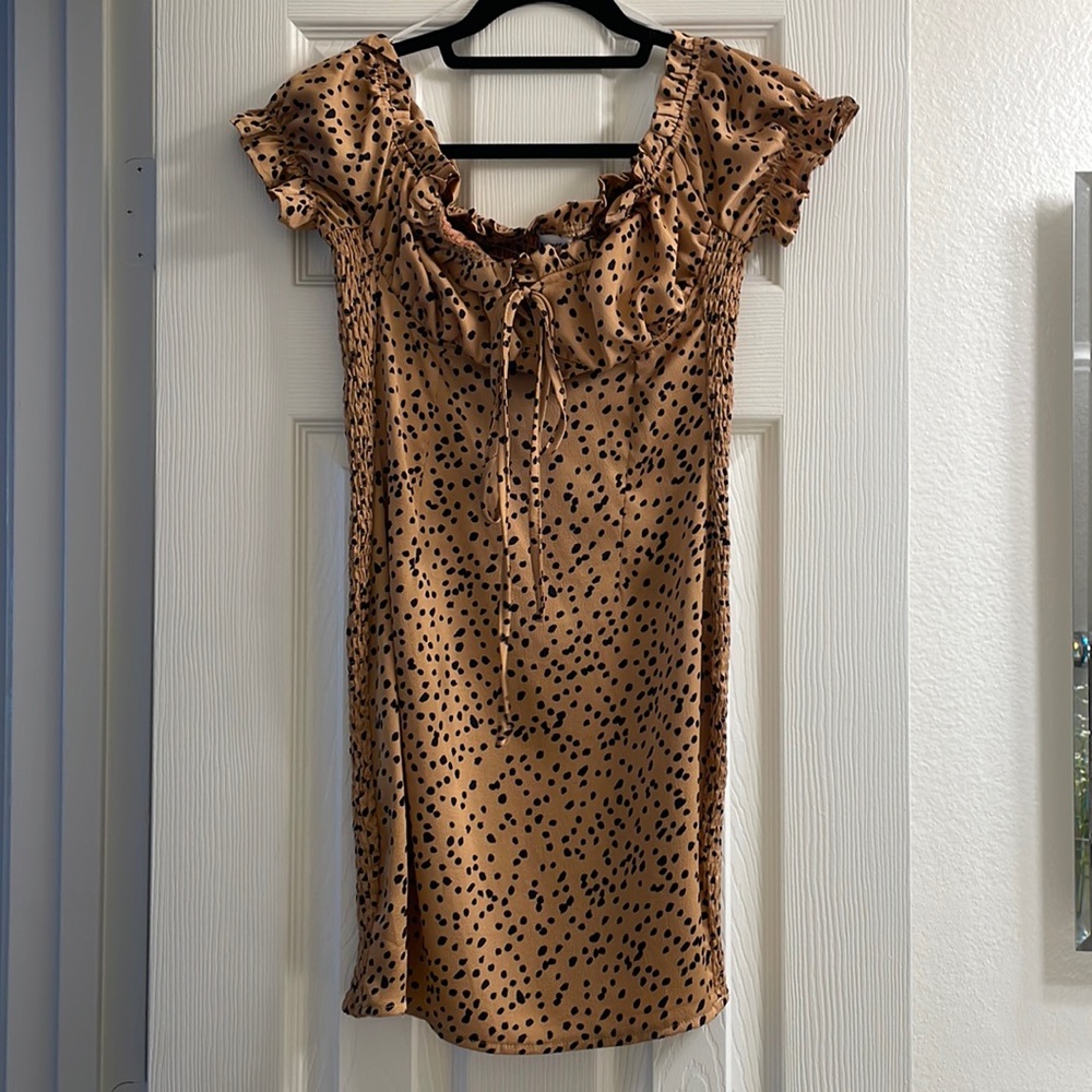 Stretchy cheetah print dress